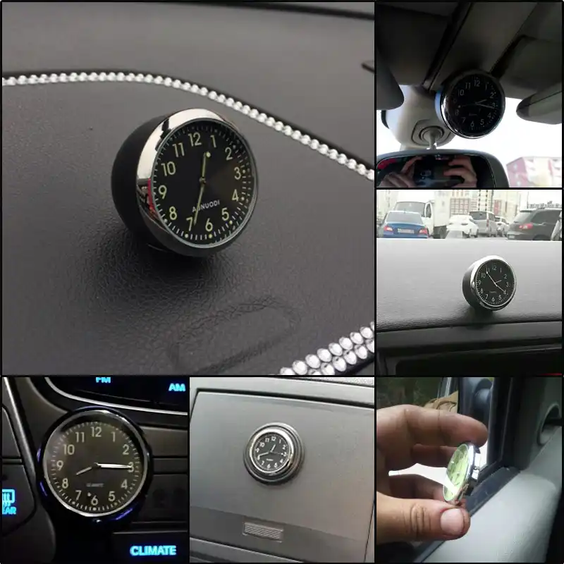 ミニ車時計夜光カーアクセサリー車力学クォーツ時計車かわいい時計発光ライト Aliexpress