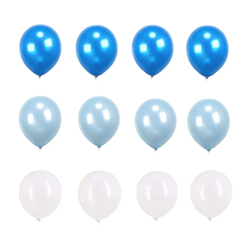 

12pcs 12inch Blue/White Latex Balloon Set DIY Wedding Decoration Bachelorette Party Birthday Baby Shower Globos Toys