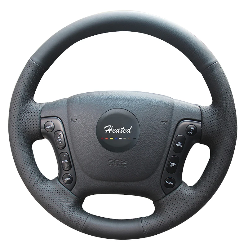 Heated Steering Wheel Cover for Hyundai Santa Fe 2006 2012 Hand Sewing