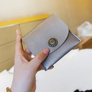 

Fashion Women Wallet Short Leather Mini Wallets Female Casual ID Card Holders Bags Ladies Coin Purse black Clutch Bag