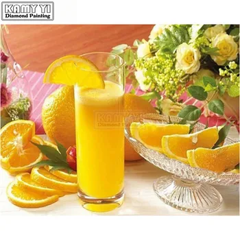 

DIY Diamond Painting fruit juice Embroidery Full Square Diamond Cross Stitch Rhinestone Mosaic Painting Home Decor Gift LK1