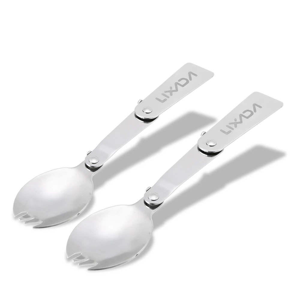 Титановая складная ложка Spork Cutter нож походная посуда походная столовая ложка Beaf мясорубка фруктовая вилка десертная чайная ложка