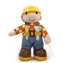 1pcs 20cm Cartoon Bob The Builder Plush Toys Cute Bob Plush Doll Soft Stuffed Toys for Kids Children Christmas Gift