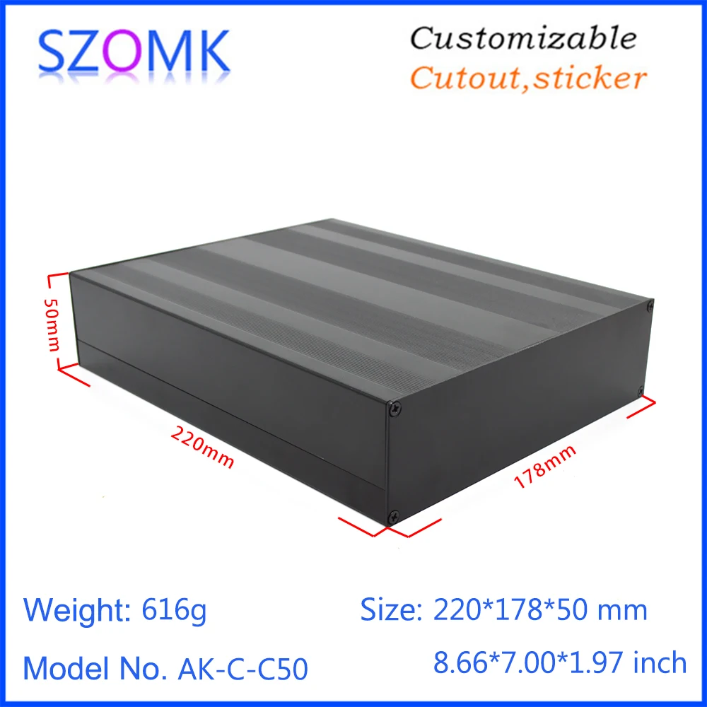 szomk aluminum extruded junction housing aluminum enclosure project box electronics aluminum case (8)