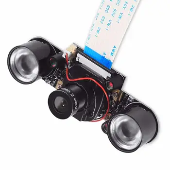

Raspberry Pi 3 Model B Camera Module Automatic IR-Cut Sensor Day/Night Vision Webcam HD 5MP 1080P OV5647 + IR Sensor LED Light
