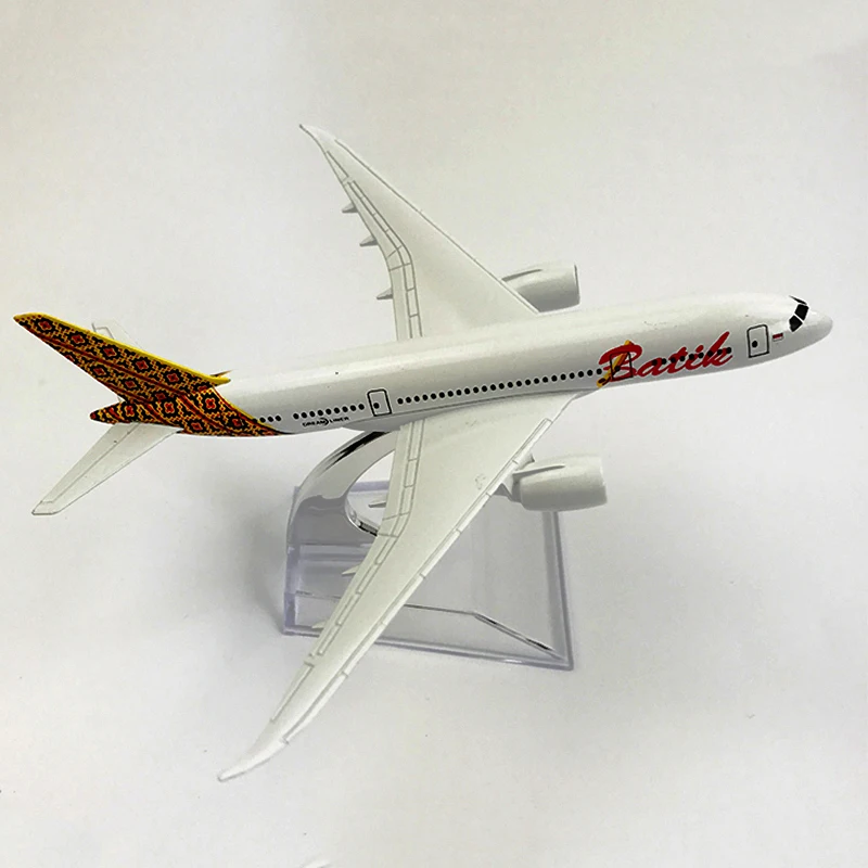 16 см 1:400 Boeing B787 модель индонезийский батик авиалиний с базой Airbus металлический сплав самолет Коллекция украшения подарок