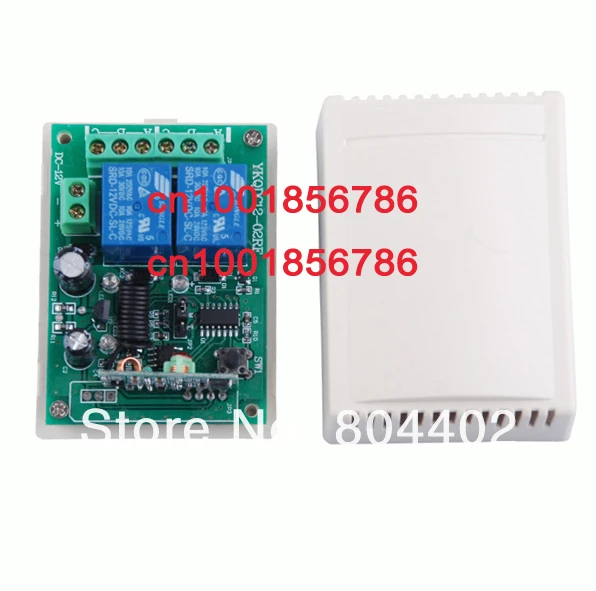 

New 315/433MHZ DC12V 2CH remote control light on off switch 6Transmitter 1Receiver Momentary Toggle Latched with Relay indicator