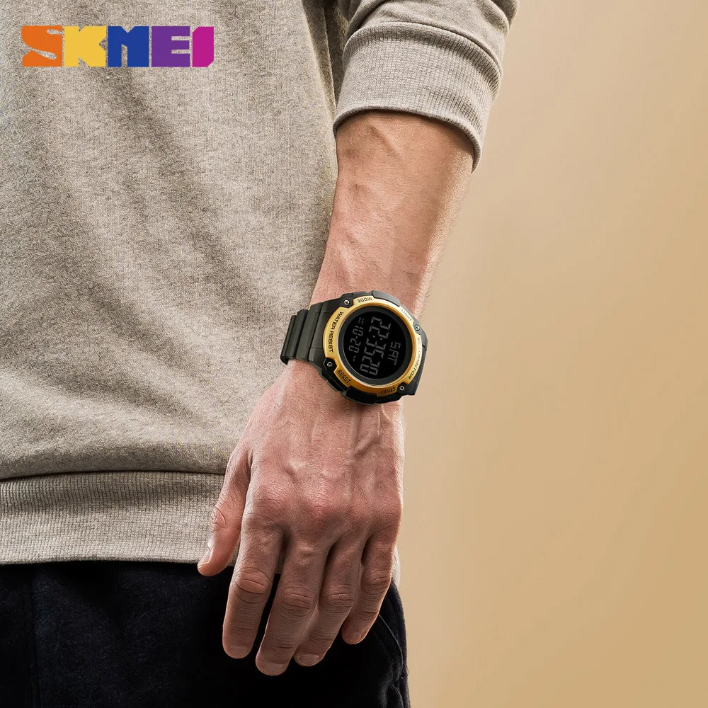 SKMEI мужские спортивные часы Trend цифровые Водонепроницаемый таймер Подсветка