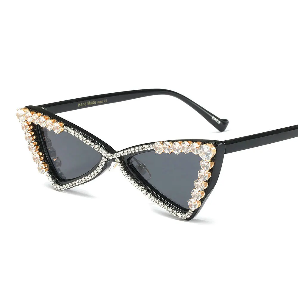 Buy Luxury rhinestone sunglasses female Triangle