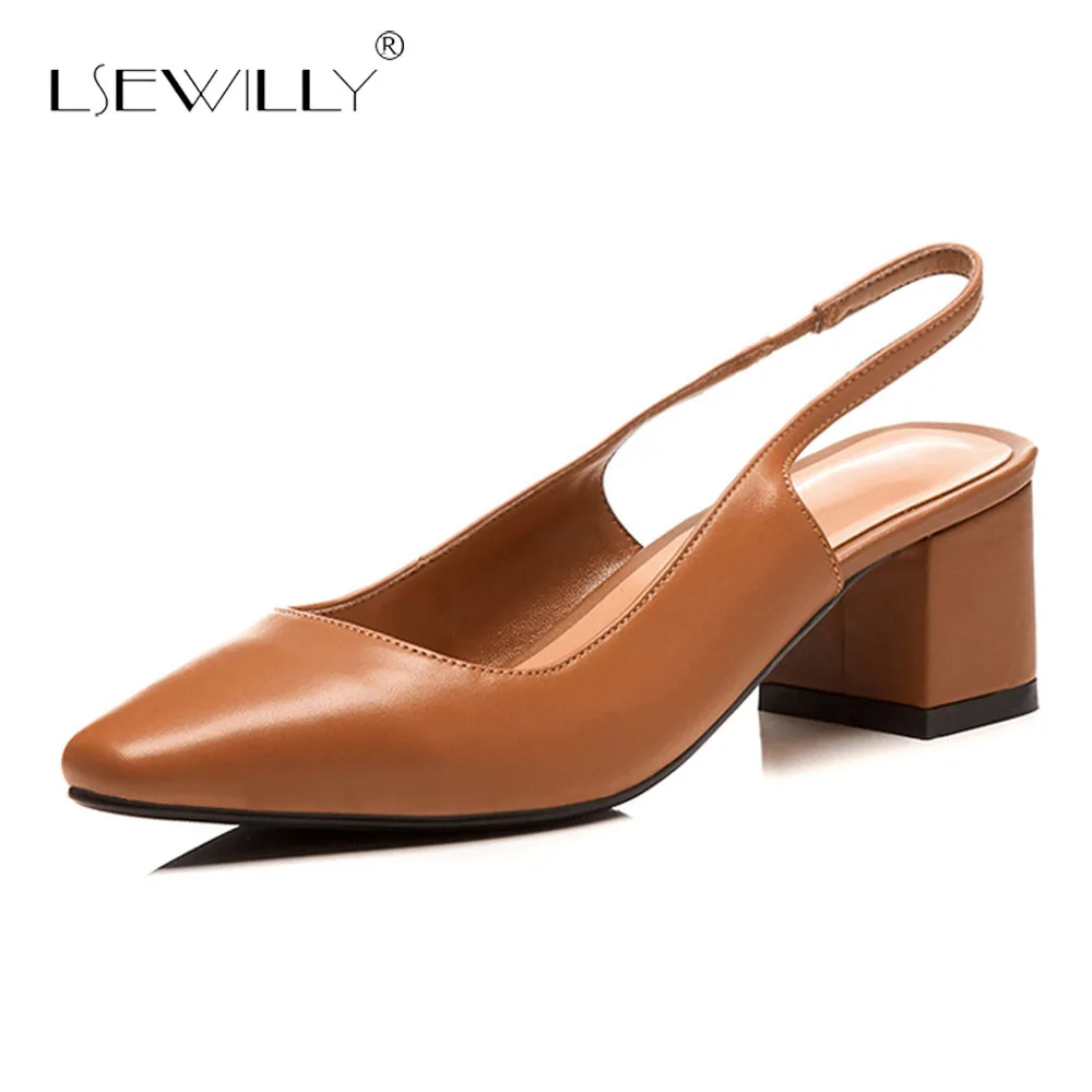 

Lsewilly Fashion Women Party Shoes Buckle Pumps Shoes Ladies Elegant Brown Black Square Toe Thick Heel Plus Size 33-41 2018 S214