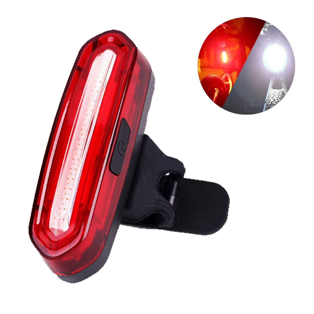 

USB Rechargeable luces bicicleta Mountain Warning Light LED Super Bright Change Bicycle Cycling USB Charging Taillight