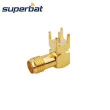 Superbat 10X РЧ коаксиальный правый угол RP-SMA через отверстие гнездо(мужской контакт) разъем припой пост PCB крепление