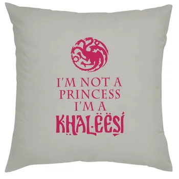 

Personalized Custom Princess Khaleesi Power Game Inspiration Hoop Pillow Cover Thrown Pillowcase Case 18" Pink Turquoise Girl G