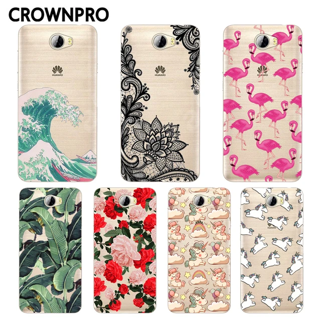 Best Price CROWNPRO Soft Silicone Huawei Y5 II / Y6 II Compact / Honor 5A LYO-L21 Case Cover Phone Painted Protective Huawei Y5 II Case 