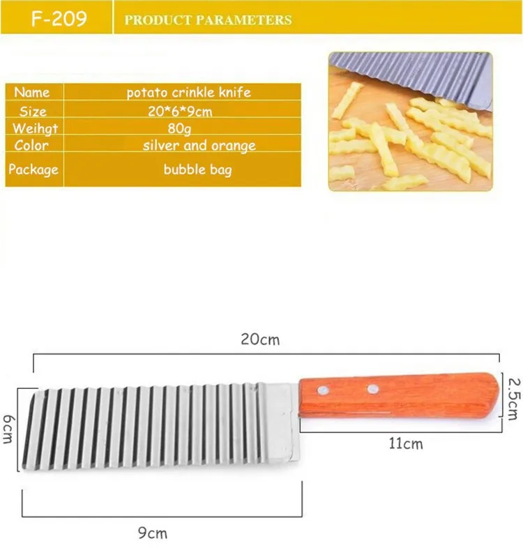 Нержавеющая сталь картофельные чипсы волнистый резак для теста Овощной гофрированный нож гофрированные кухонные аксессуары, нож