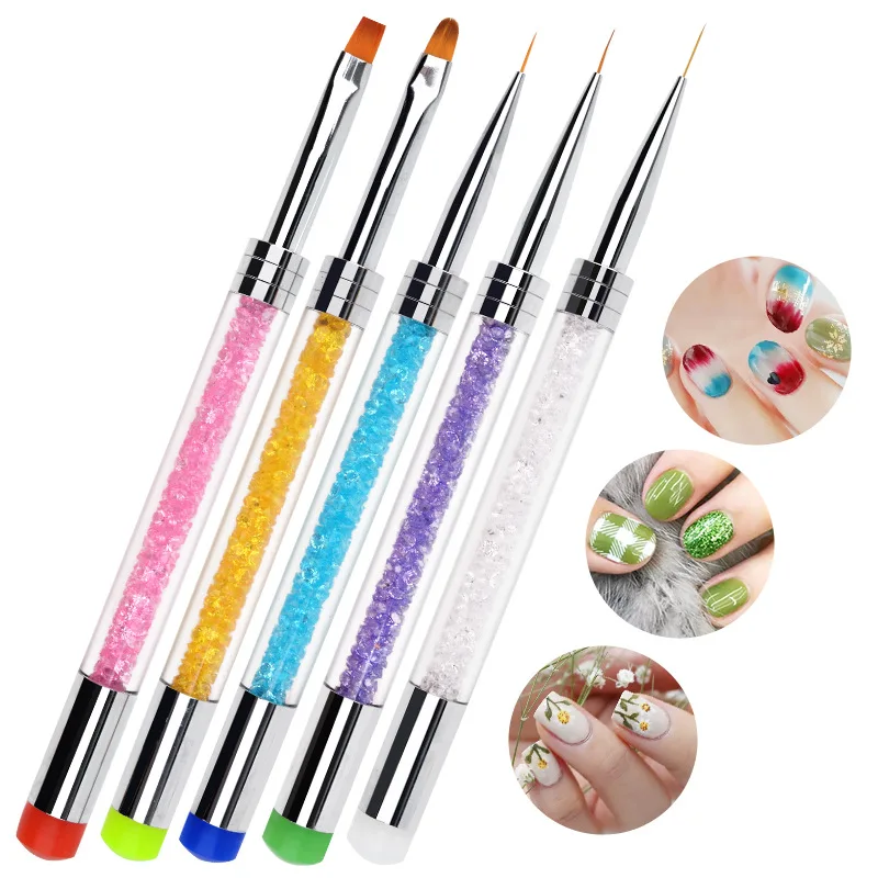 Double ends UV Gel Drawing Painting Pen Silicone Jelly Stamper 2 Kinds of Function Manicure Nail Art Tool | Красота и здоровье