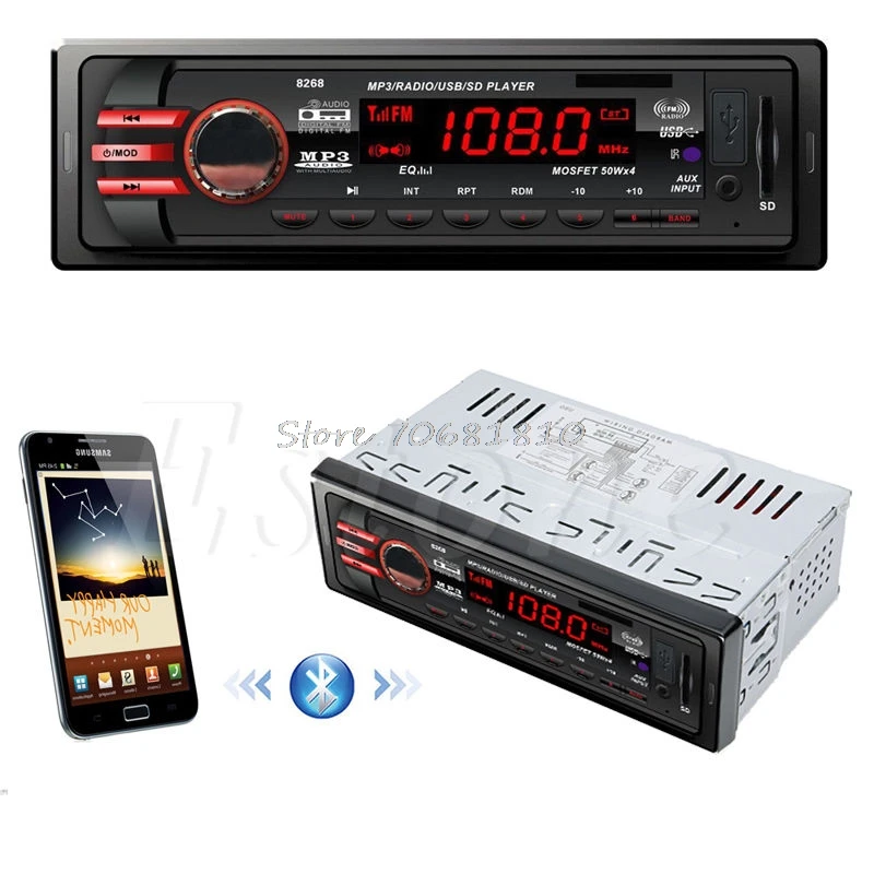 DC 12V Car SD USB 1 DIN Bluetooth Audio Receiver In-Dash FM Aux MP3 Stereo Radio -R179 Drop Shipping audio-wifi : image DC 12V Car SD USB 1 DIN Bluetooth Audio Receiver In-Dash FM Aux MP3 Stereo Radio -R179 Drop Shipping audio-wifi