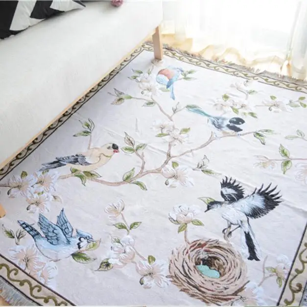 Northern Europe Gree Sofa Blanket Geometric  Carpet For Living Room Bedroom Rug Bedspread Dust Cover Table Cloth Tapestry