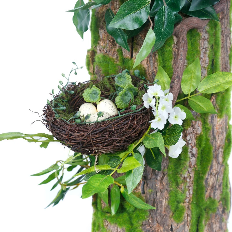 

30/100x50cm Real Dried Pine Tree Bark with Artificial Moss for Water Pipe Pillar Wrap Tree Skin Fake Flower DIY Home Decoration