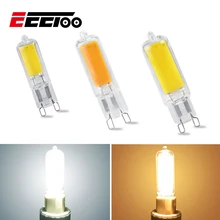 EeeToo мини G9 светодиодный светильник ing 5 Вт 7 Вт 10 Вт COB стеклянный корпус светодиодный светильник с регулируемой яркостью 220 В заменить галогенный ультра яркий светильник для дома