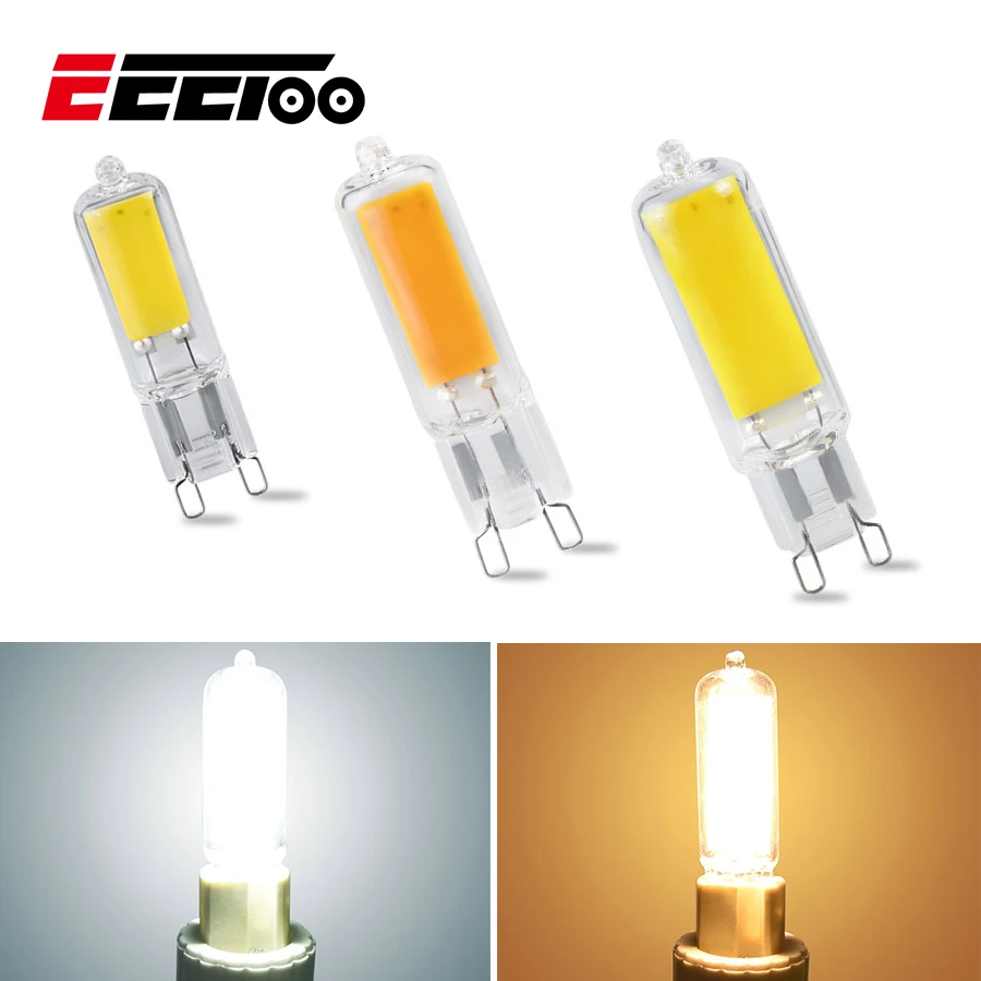 

EeeToo Mini G9 LED Bulb Lighting 5W 7W 10W COB Glass Body LED Lamp Dimmable 220V Replace Halogen Ultra Bright Light Bulbs Home