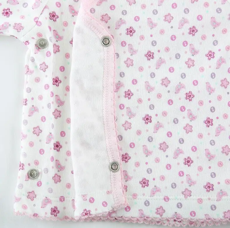 Одежда для новорожденных Футболки для маленьких мальчиков и девочек детская одежда с v-образным вырезом Детская футболка с длинными рукавами из хлопка - Цвет: flowers