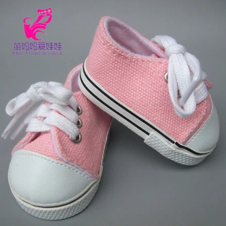 7 см кукольная обувь подходит для 43 см Новорожденные куклы Reborn baby Doll Shoes sneacker 18 дюймов Кукла спортивная обувь - Цвет: Pink