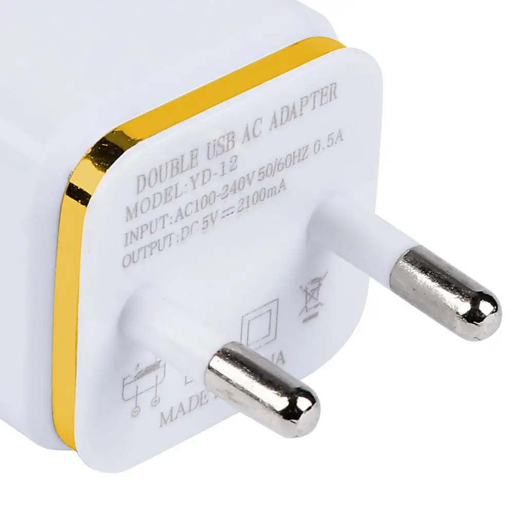 KOOYUTA Dual USB сотовый мобильный телефон зарядное устройство 5V2.1A/1A вилка европейского