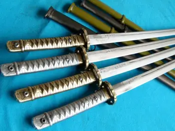 

HandMade Four Japanese Samurai Army Sword Katana Steel Sheath Brass Handle