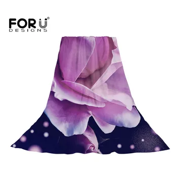 

FORUDESIGNS New Style Chiffon Scarf Women Purple Floral Printing Fashion Soft Thin Long Silky Scarves Summer Headscarf Dropship