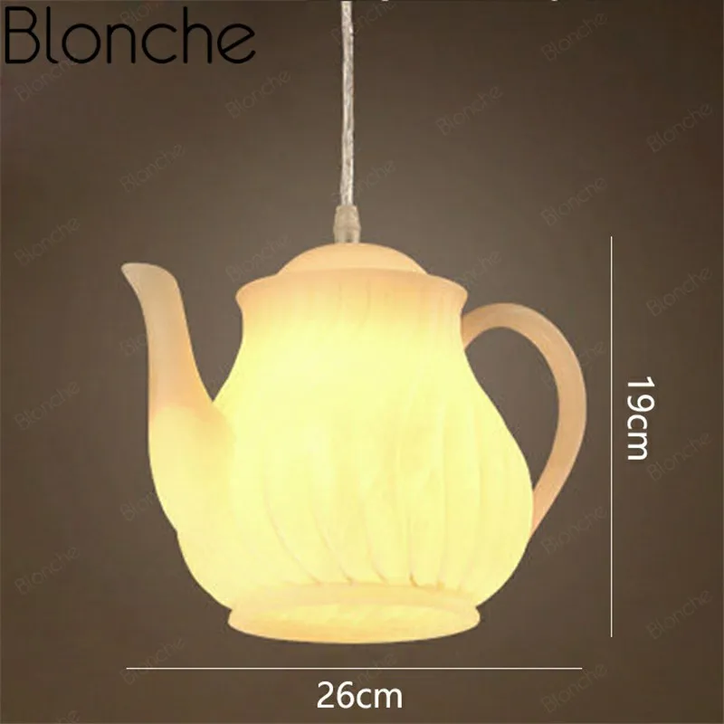 Retro Teapot Pendant Lamp Resin Hanging Lights for Restaurant Bar