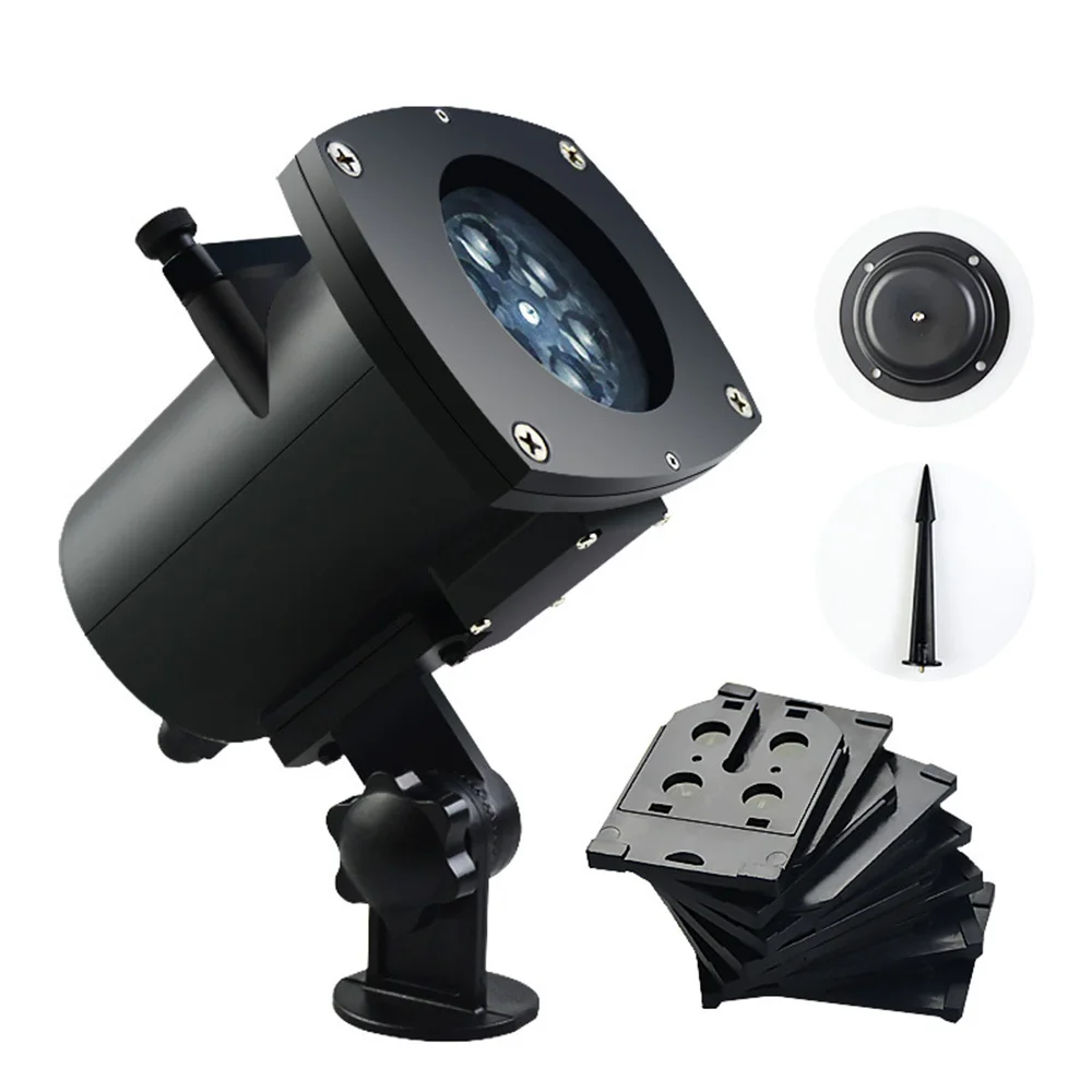 

Waterproof IP44 Disco Light High Power 5W LED Stage Light with 12 Slide for Outdoor Indoor Christmas Square Ground-in Lawn Lamp