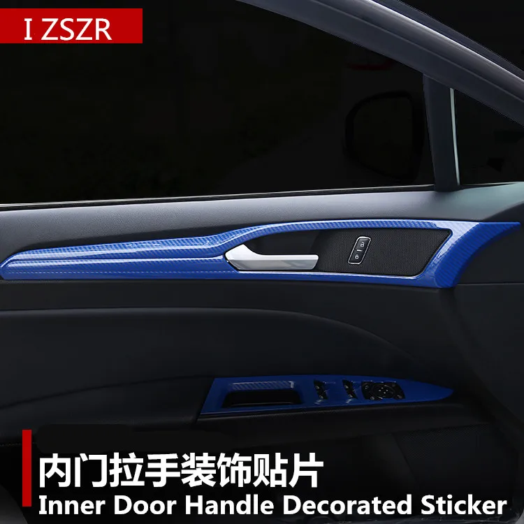 

3D / 5D наклейка из углеродного волокна для интерьера дверной ручки для Ford Mondeo 2013-2017 Z2EA273
