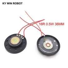 ^#Cheap 2pcs/lot New Ultra-thin Toy-car horn 16 ohms 0.5 watt 0.5W 16R speaker Diameter 36MM 3.6CM With Wire ^#Cheap 2pcs/lot New Ultra-thin Toy-car horn 16 ohms 0.5 watt 0.5W 16R speaker Diameter 36MM 3.6CM With Wire