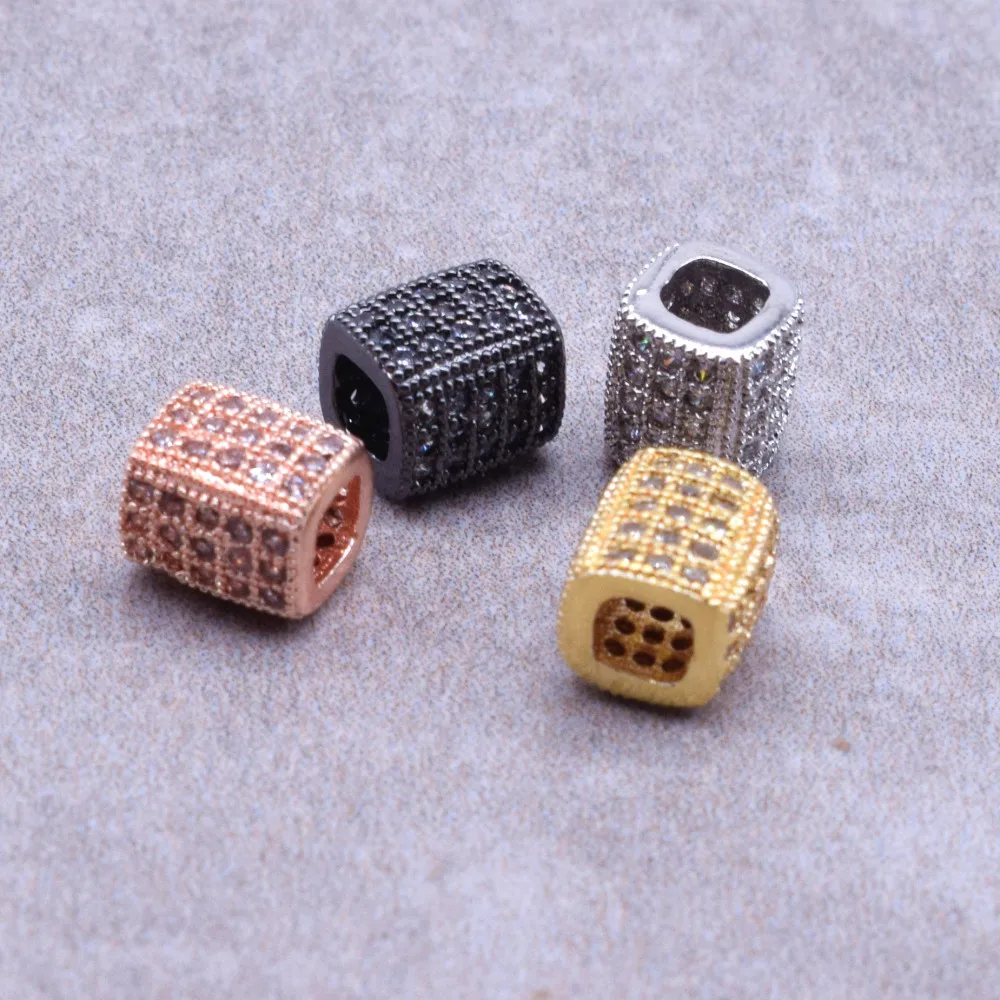 

VOQ Brand Princess Square White AAA Zirconium Beads for Jewelry Making DIY Bracelet Necklace Components Accessories Wholesale