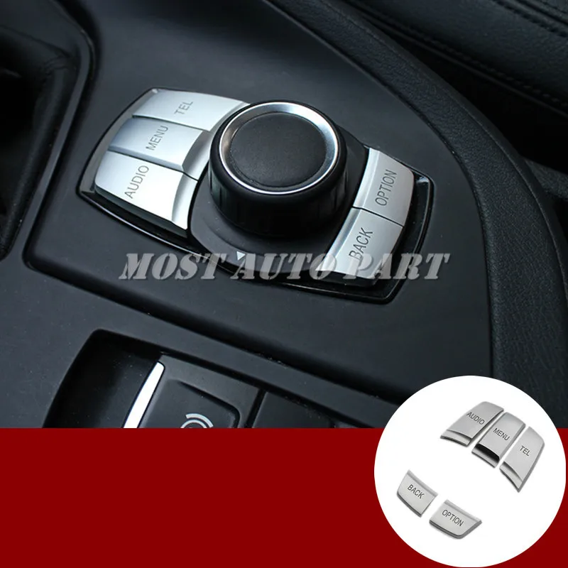 Внутренняя консоль iDrive мультимедийная кнопка отделка крышки 5 шт. для BMW X2 F39 2017 2019