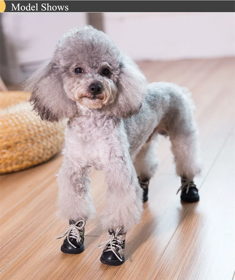 Camouflage Series Winter Small Dog Shoes Rubber Jean Thermal Boots Puppy Footwear Outdoor Walking Shoes (8)