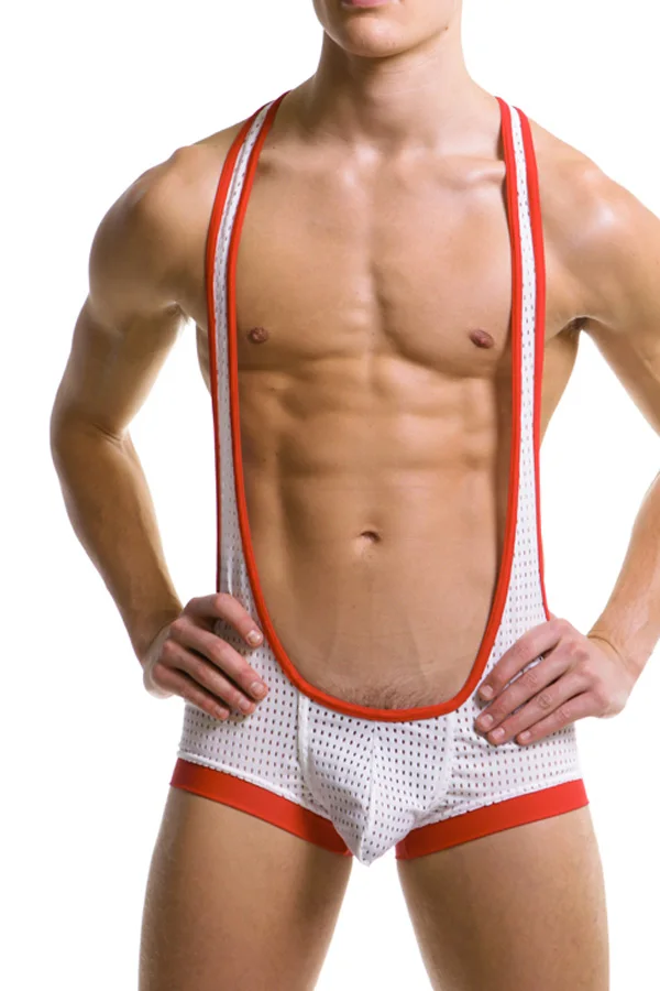 

Good Quality Man Breathy Sexy Yoga Suit Leotards Wrestling singlet Mens Body Building Gym Bodywear Man Tight Dancer Suit