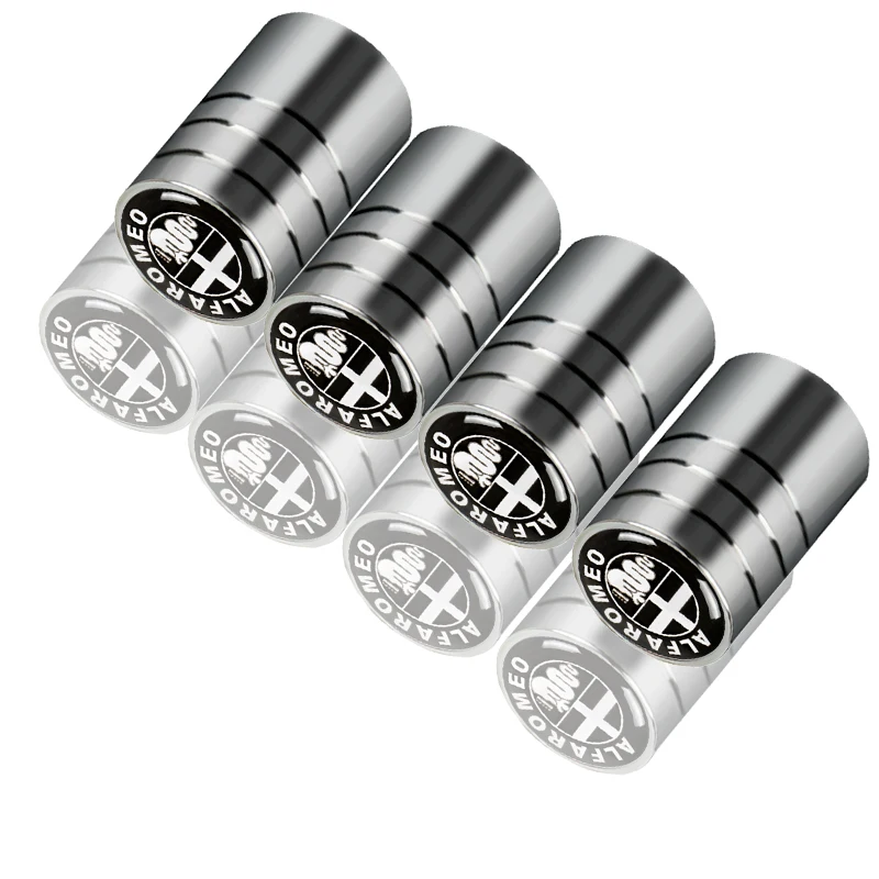 

4Pcs Alfa Emblem Badge Car Wheel Tire Valve Air Caps case For Alfa Romeo 159 147 156 Giulietta 147 159 Mito KEYRING Accessories