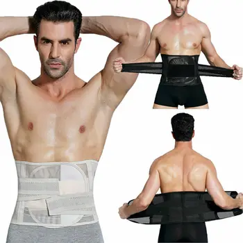 

2019 Men Shapewear Waistband Fat Slimming Belt Tummy Control Cincher Corset Stomach Body Shaper Black White Underwear