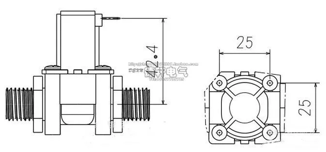 DC12v Электрический электромагнитный клапан 1/" N/C для воды жидкости воздуха 0,02-0.8MPA