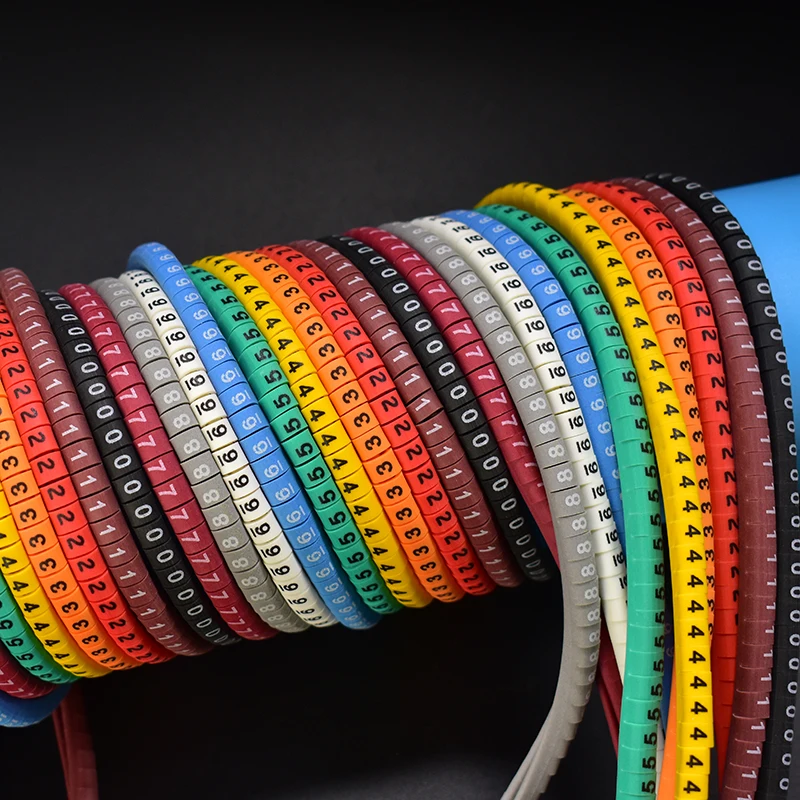 

500Pcs 0 to 9 number Cable Wire Marker 18 AWG - 12 AWG EC-1 2.5mm