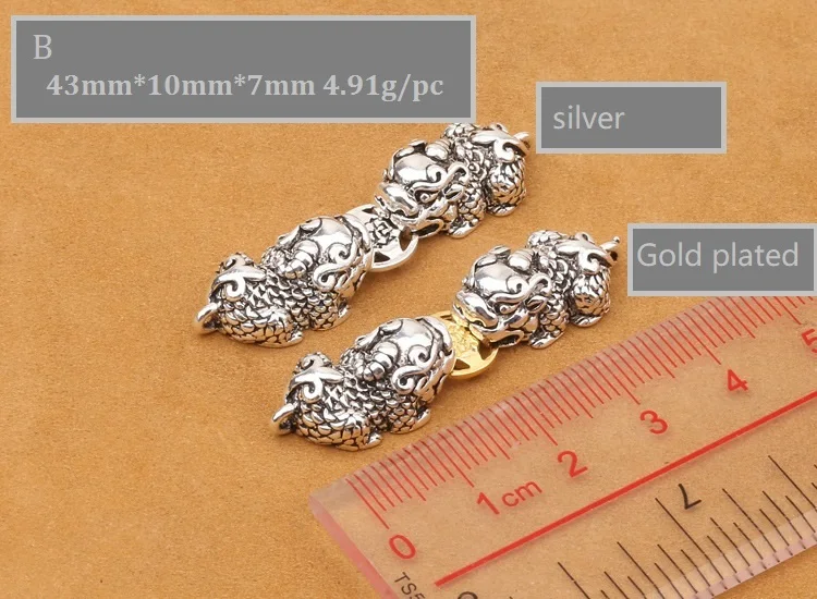 Solid .925 Sterling Silver Gold-plated Reflections Chinese Good Luck Bead 9.09 mm Solid .925 Sterling Silver Gold-plated Reflections Chinese Good Luck Bead 9.09 mm