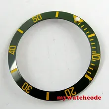 Резьба 38 мм зеленый керамический ободок оранжевые метки вставка для 40 мм watch41