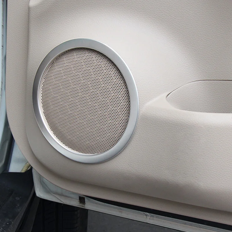 Car styling Fit for X-trail Xtrail Rogue T32 for Qashqai J11 2014-Stainless Steel Chrome Door Speaker Ring Cover Sticker car stickers,window door cover trim