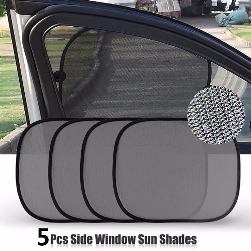 

5Pcs 3D Photocatalyst Mesh Sun Visor Window Screen Sunshade Car Curtain Car Cover Sunshade Car interior Product With Two Sucker