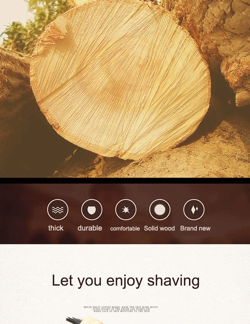 Деревянная ручка Мужская щетка для бороды мужские щетки и гребни для волос Двухсторонняя щетка для волос для лица Мужская кисть для лица сообщение для бритья инструмент