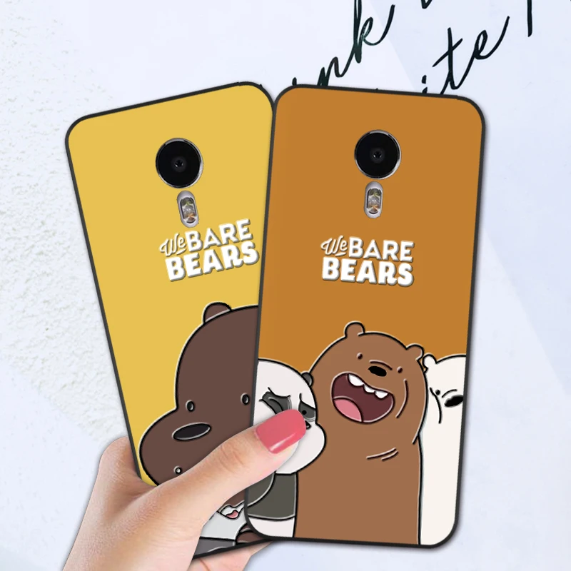 

3D Cute Cartoon Phone Case For Meizu M2 M3 Note / M3S Mini We Bare Bears Funny Toys Silicone Cover Case For Meizu M3 Max