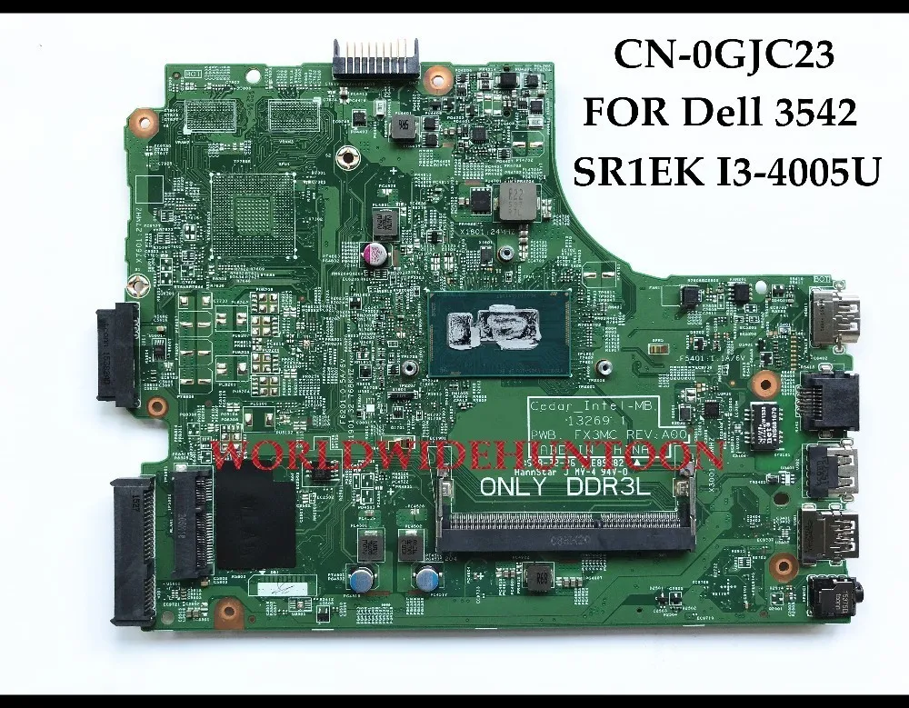 Материнская плата для ноутбука Dell Inspiron 3542 материнская GJC23 PWB.FX3MC SR1EK DDR3L только 100%