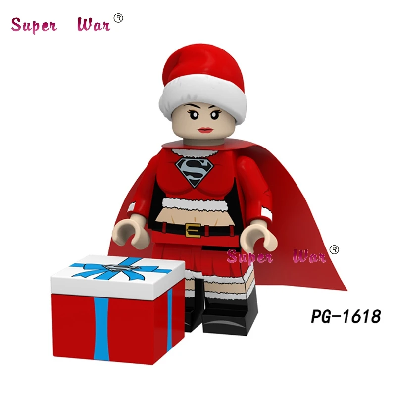 Одиночный Санта с Рождеством Harley Quinn Росомаха Дэдпул Супермен Человек-паук Строительные блоки Модель Кирпичи игрушки для детей - Цвет: PG1618
